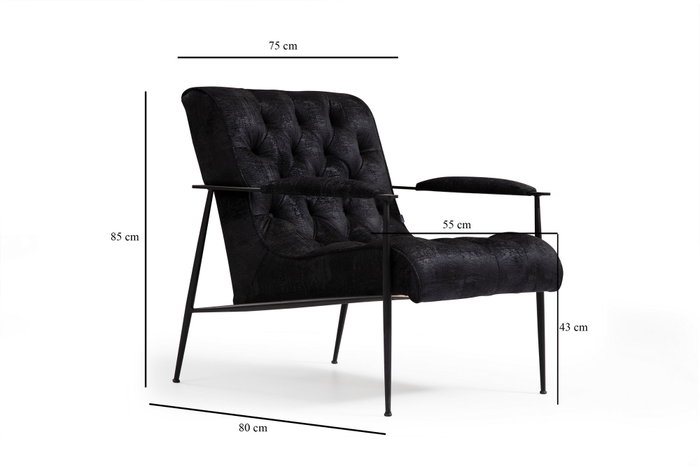 Atelier Del Sofa Matilda - Sillón orejero Negro Atelier Del Sofa Matilda - Sillón orejero Negro